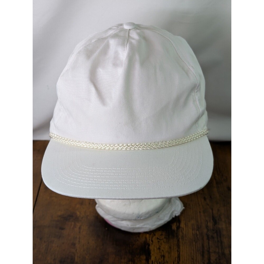VTG 80s 90s ATT Attractive Headwear Blank White Rope Hat Cap NWOT NOS 3 Avail.